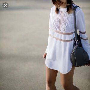 Alexander Wang by H&M Limited Edition White Mesh Shirt Dress